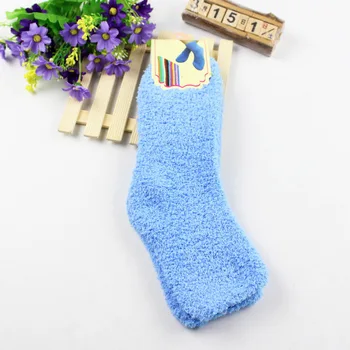 

New Hot 1 Pair Cute Soft Thick Warm Candy Colors Floor Socks Slipper Socks Fuzzy Hosiery SMR88