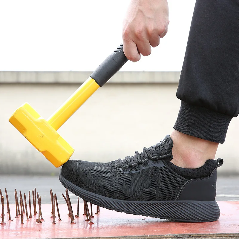 Mens  Ź Smash-proof Steel Toe Cap ۾  Non-slip Ҹ ũ  Ʈ ⼺ Ʈ Ŀ