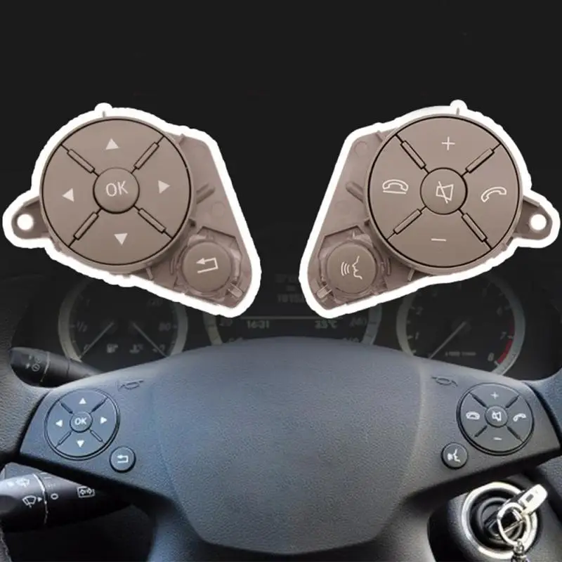 

Left / Right Steering Wheel Control Buttons Remote Control Volume Button for Mercedes Benz C/E/GLK Class W204 W212 W207 For GLK