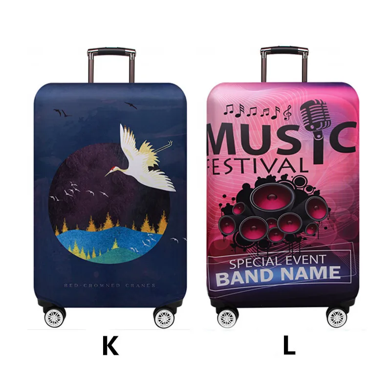 JULY'S SONG Thicken Suitcase Cover For 18-32Inch Suitcase Luggage Protective Cover Travel Trolley Elastic Luggage Cover