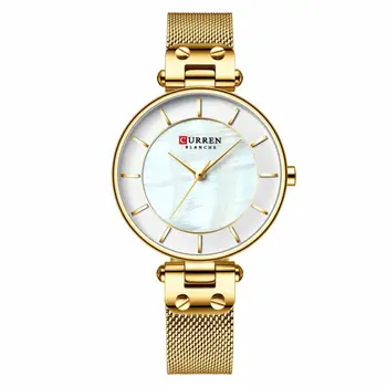 

Curren 9056 Fashion and Casual Style Ladies Watch with Silver Steel Band Watches Women Clock Charming zegarek damski
