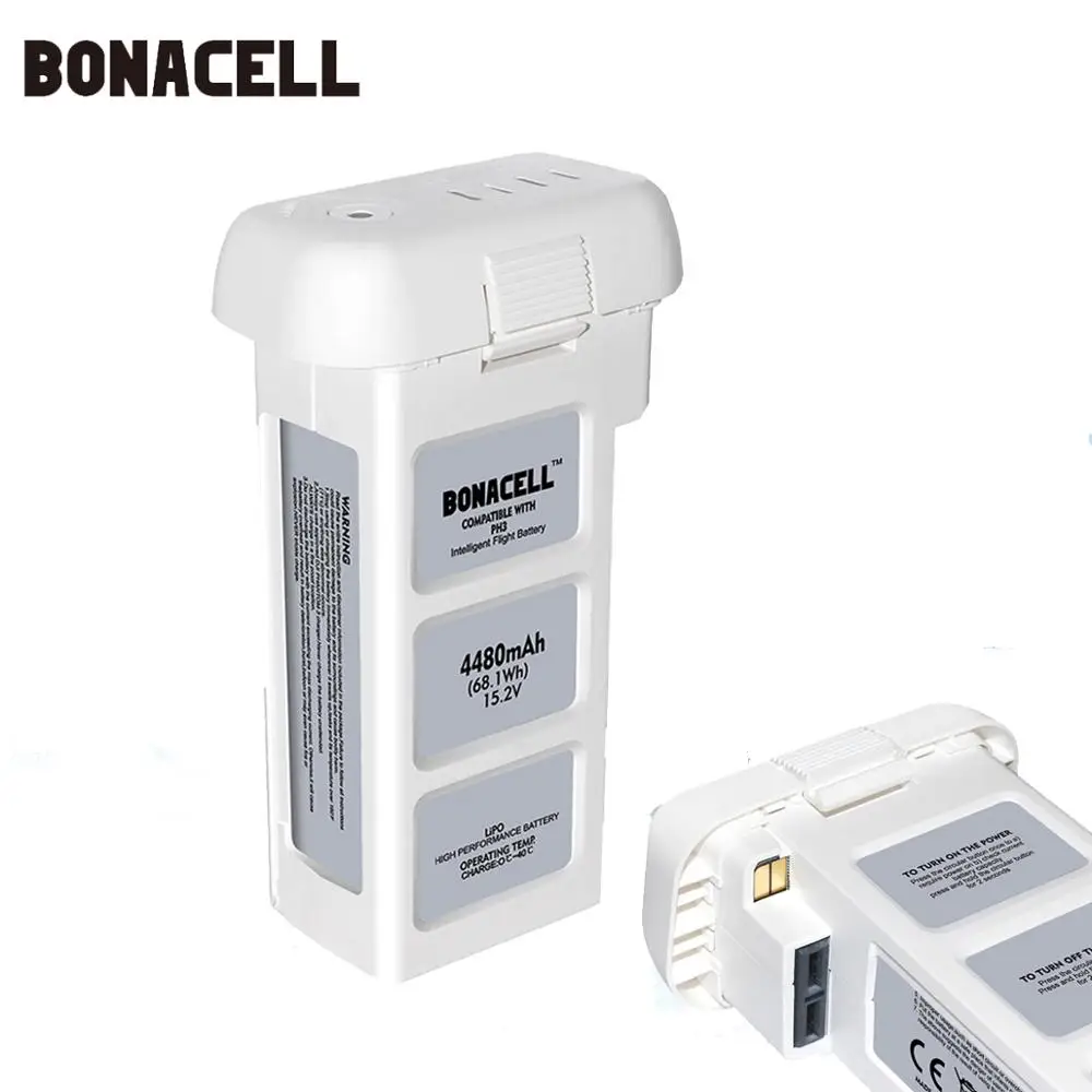 Bonacell DJI Phantom3 стандартная батарея 4480 мАч 15,2 в Интеллектуальная батарея для DJI Phantom 3 профессиональный SE/стандартный Дрон L30
