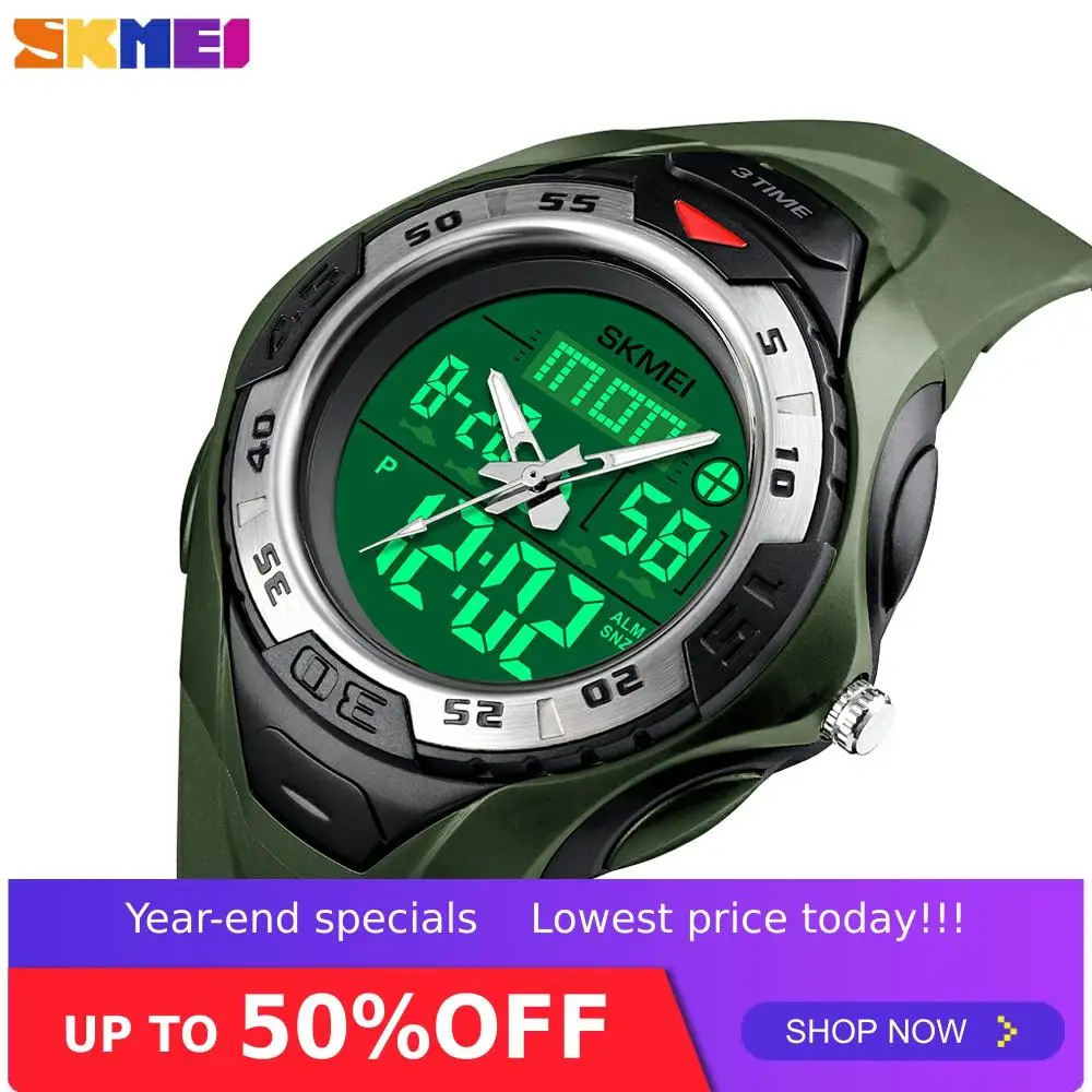 

SKMEI Men Sport Digital Watch Countdown 3 Time 50M Waterproof Teenager Electronic Clock Male Wristwatch Relogio Masculino 1539
