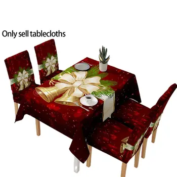 

Christmas Table Cloth Chair Cover Decorate Individual Small Bell Background Festival Party Decoration