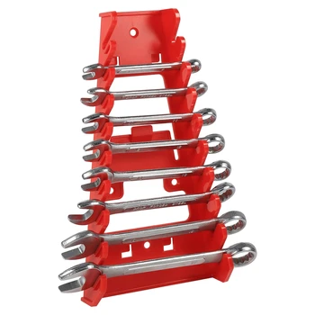 

9 Slot Red Plastic Wrench Rack Standard Organizer Holder Storage Tool Wrenches Keeper Organizer Holder Storage Tool Wrenches