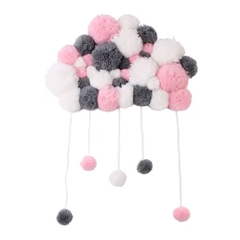 

Multi-Color Plush Ball Cloud Garlands String Children Girl Room Decor Nursery Wall Hanging Ornaments Nordic Style Photo Props