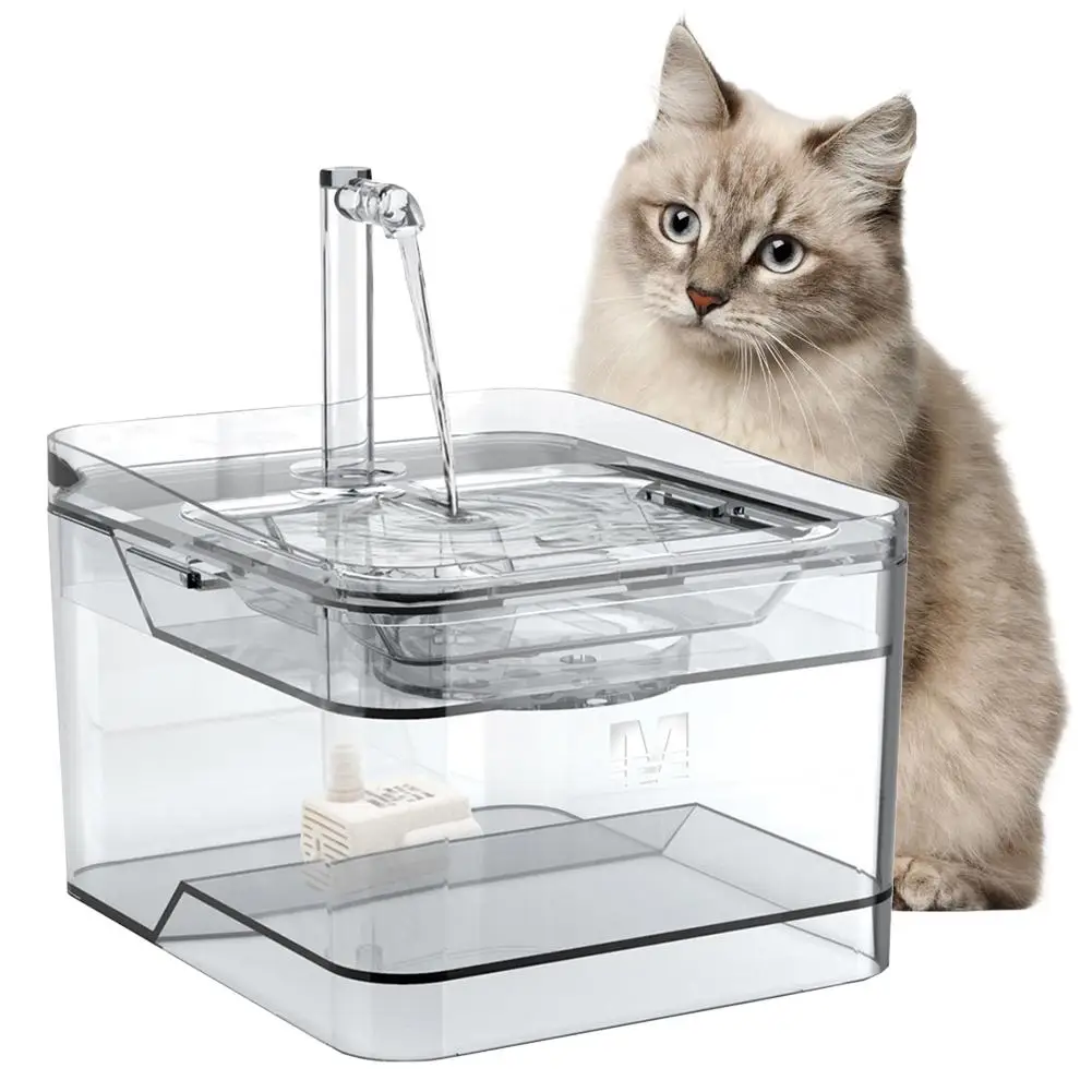 

2020 New Pet Fountain Cat Water Fountain Dog Water Dispenser Transparent Intelligent Induction Super Silent Pet Water Dispenser