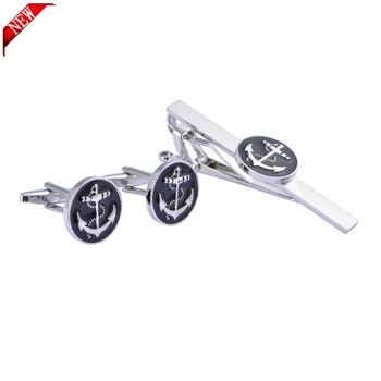 

Men's cufflinks exquisite luxury anchor cufflinks + tie clip French shirt cufflinks men's decorative buttons 3 styles to choose