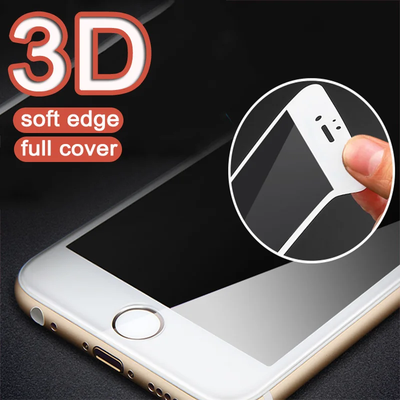 3D изогнутое Защитное стекло для iPhone 6 7 8 6s Plus закаленное X XS MAX XR Защитная пленка
