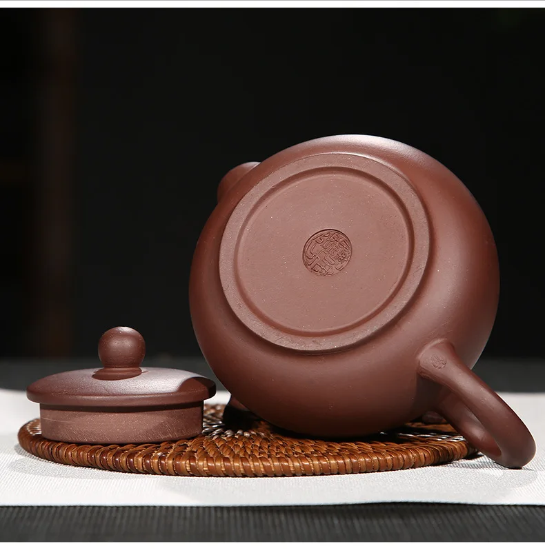 Yixing Clay Teapot Raw Ore Purple Clay round Rhyme Pot Handmade Clay Tea Set Wholesale Gift Customization a Generation of Fat