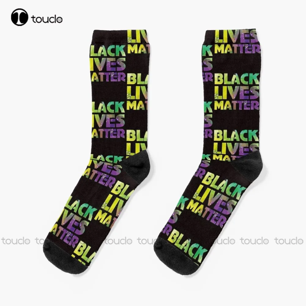 

Black Lives Matter Socks Workout Socks Men Personalized Custom Unisex Adult Teen Youth Socks 360° Digital Print Fashion New