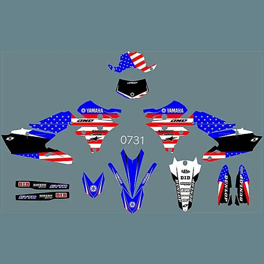 

New Full Graphics Decals Stickers Custom Number Name Glossy Bright Stickers Waterproof for YAMAHA WR450F 2016-2018