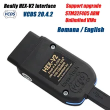 2020 Really hex-v2 VAG COM 20.4 VAGCOM 20.4.2 VCDS HEX V2 USB Interface FOR VW AUDI Skoda Seat Unlimited VINs Romanian/English