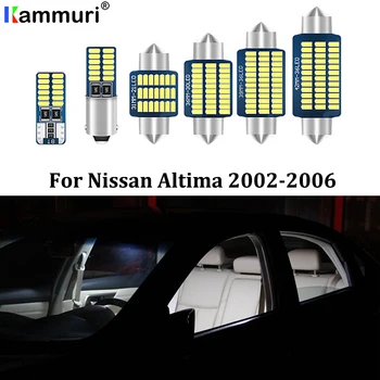 

KAMMURI 15Pcs Error Free White LED Car Interior Light Package Kit For 2002-2006 Nissan Altima LED Interior Lights