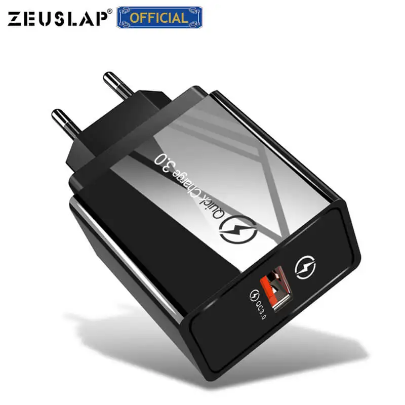 Купить ZEUSLAP USB быстрое зарядное устройство 3 0 QC 4 мобильный телефон Быстрая зарядка для | Зарядные устройства для телефонов (4000793664092)