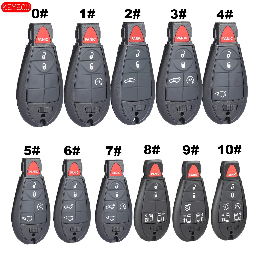 Запасной дистанционный ключ KEYECU 433 МГц ID46 для Chrysler Dodge Jeep FCC:M3N5WY793X (0 # 1 2 3 4 5 6 7 8 9 10