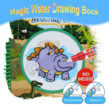

Magic Water Drawing Book With Magic Pen Dinosaur Series Painting No Ink Toy With Pen Dinosaur Series Dinosaur Series Book