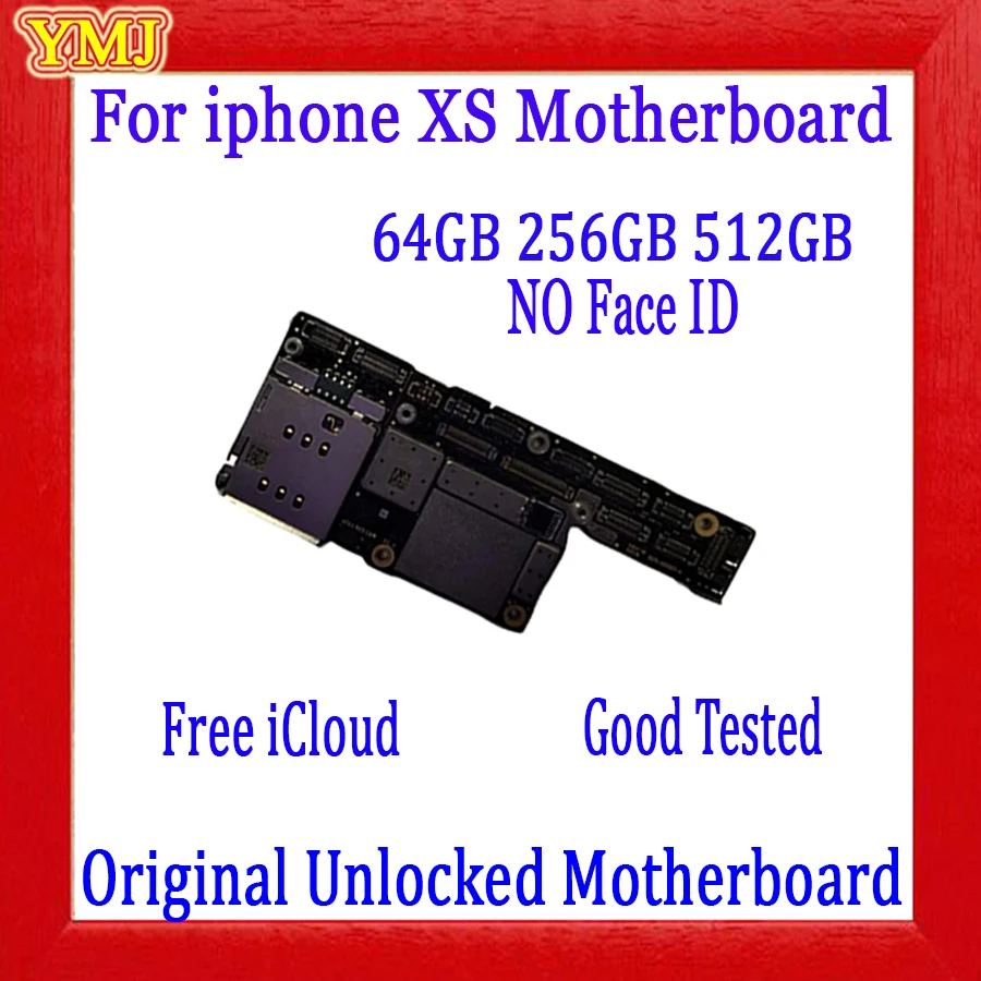 

64GB 256GB 512GB For iPhone Xs Motherboard With/Without Face ID 100% Original Unlocked mainBoard Free iCloud Circuit board