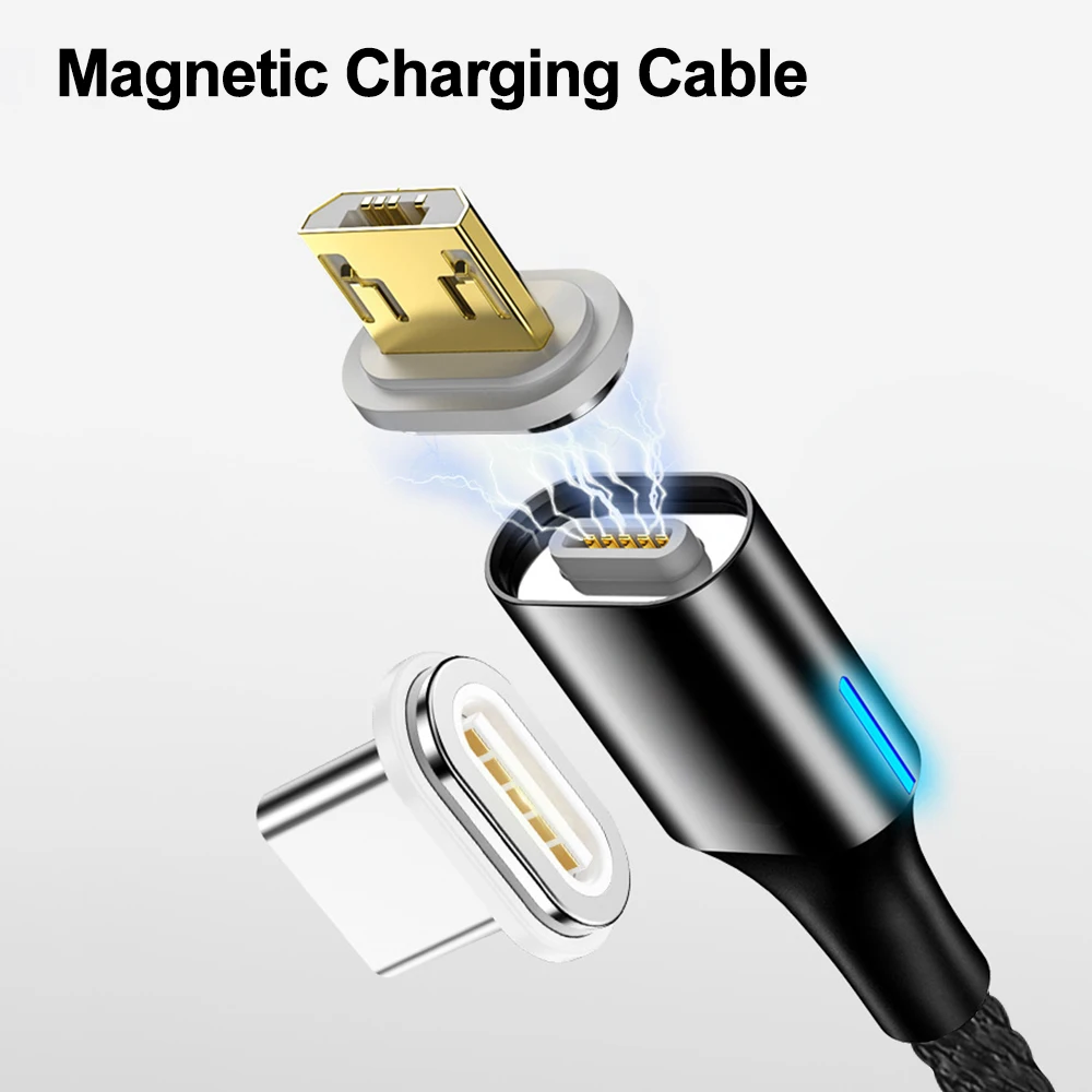 3A Быстрый Магнитный зарядный кабель type-C USBC type C Micro USB для Android для iOS, зарядное устройство для мобильного телефона, зарядный кабель