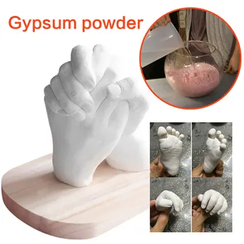 

White Baby Mould Mother'S Day Gypsum Powder Souvenir Couple Cloning Powder Model Fashion DIY Hand Mold Hands Feet Gift Footpri