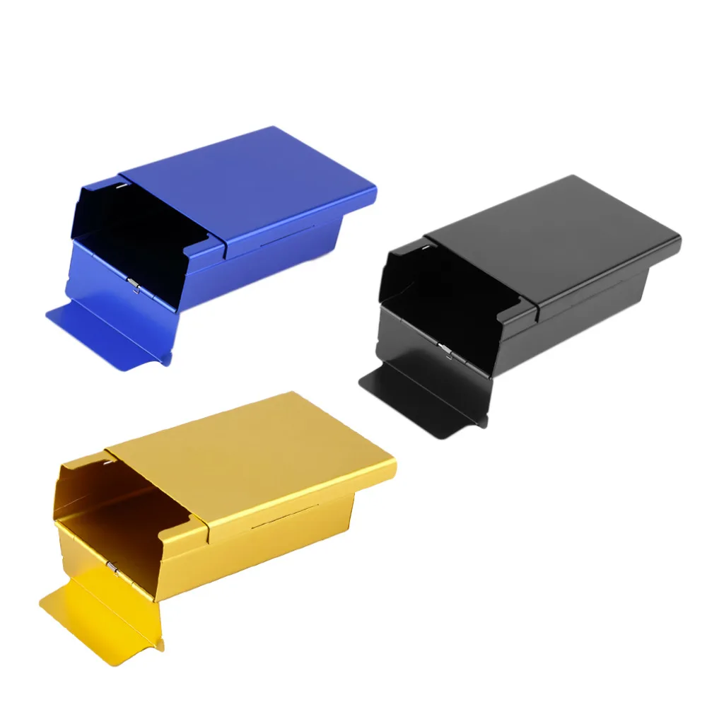 

Cigarette Storage Box Case Push Open Aluminum Cigar Cigarette Tobacco Holder Cigarette Accessories Three Colors