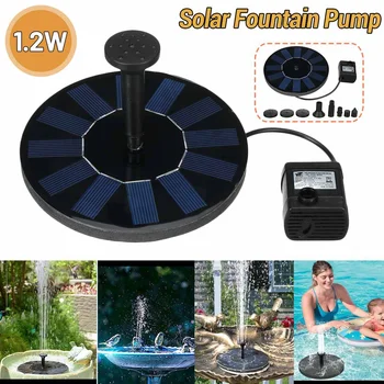 

13CM 1.2W Solar Fountain Pump Power Solar Floating Bird Bath Water Pump Outdoor Fountain For Pool Aquarium Pond Garden Decors