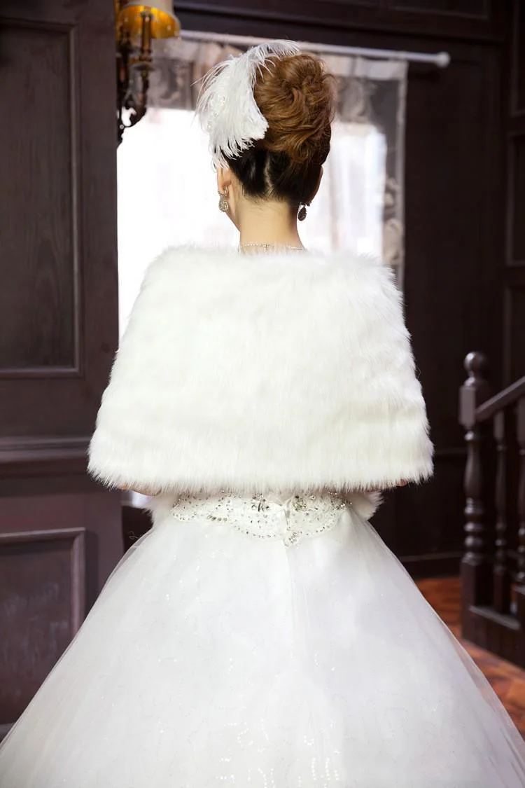 Свадебная куртка болеро зимняя накидка теплые палантины из искусственного меха