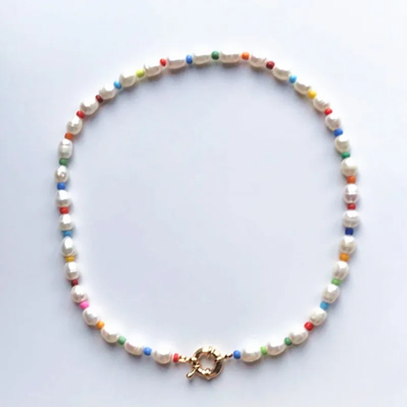 Necklace 2 Bonzer барокко жемчужное ожерелье богемная огранка ювелирное изделие 4A Жемчужное Ожерелье De Moda женское Высокое качество Bijoux колье Новинка - Окраска металла: Necklace 2