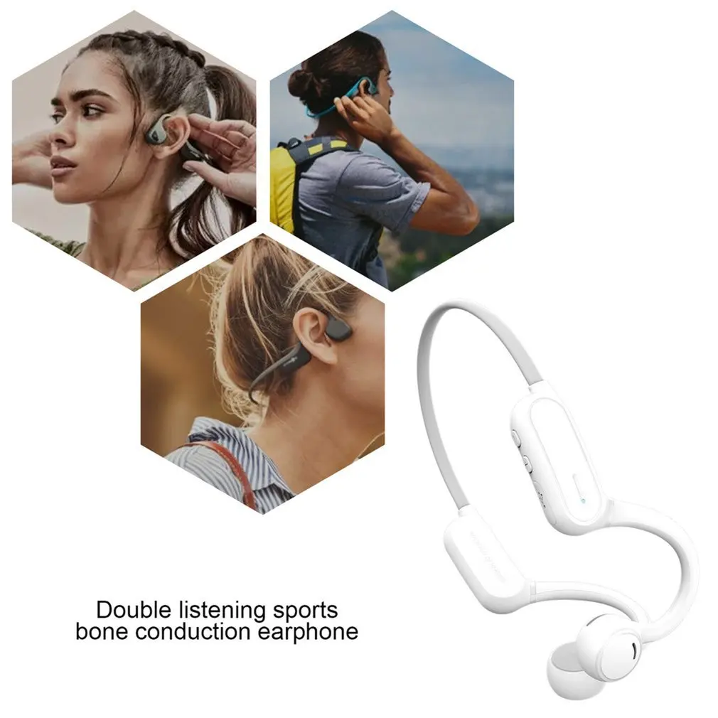 IPX4 Bone Conduction Headphones Earmuffs Outdoor Hunting Sports Head Mounted Large Earphone Game Wireless Hanging Ear