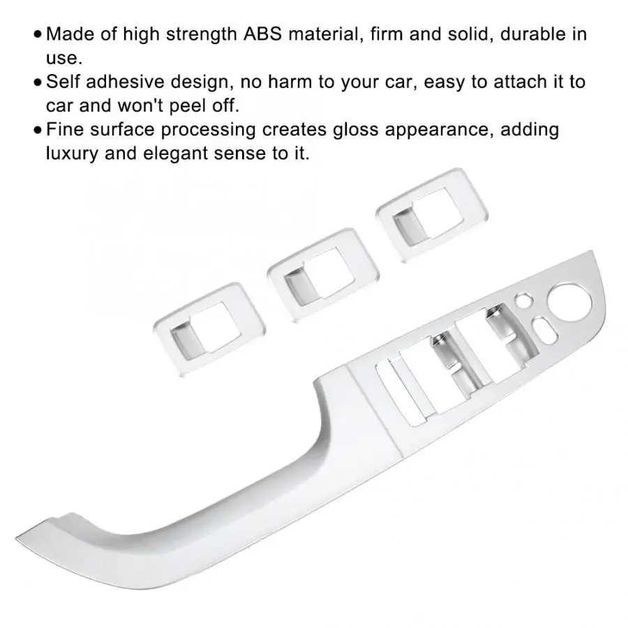 4 шт. ABS кнопка подъема окна автомобиля рамка Накладка подходит для BMW E90 3 серии 2005-2012 Хромированный Цвет автомобиля Стайлинг Аксессуары