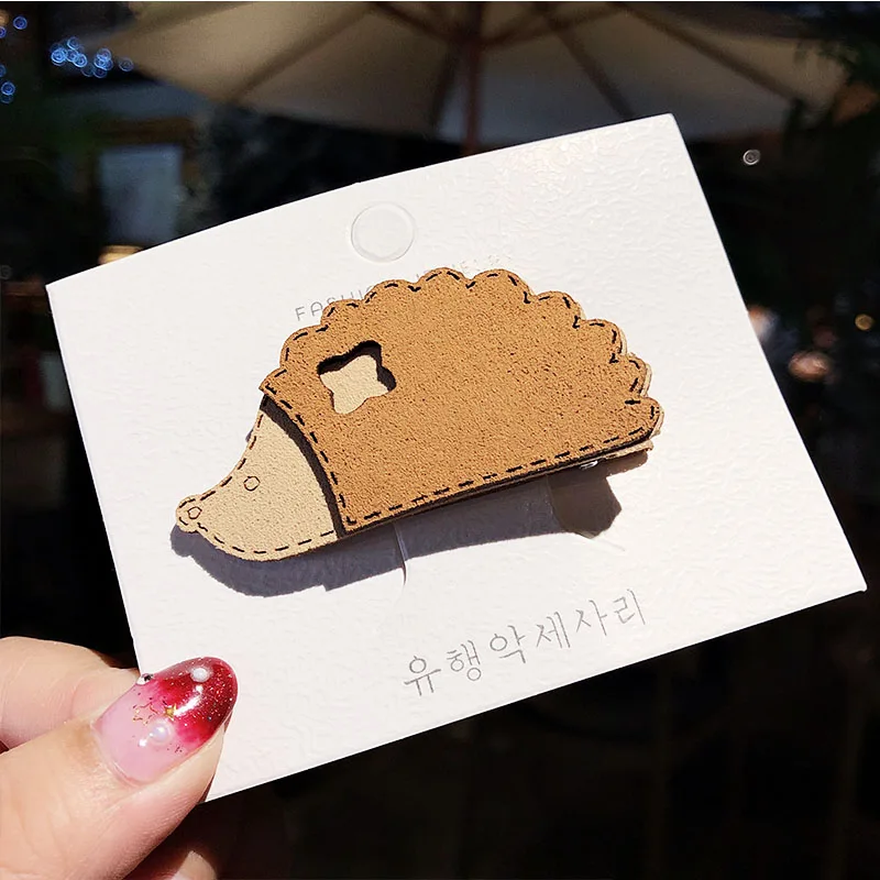 Hedgehog Новинка, милые заколки для волос с изображением животных, растения, шпильки для девочек, повязка на голову, детские заколки для волос, заколки для волос, модные детские аксессуары для волос - Цвет: Hedgehog