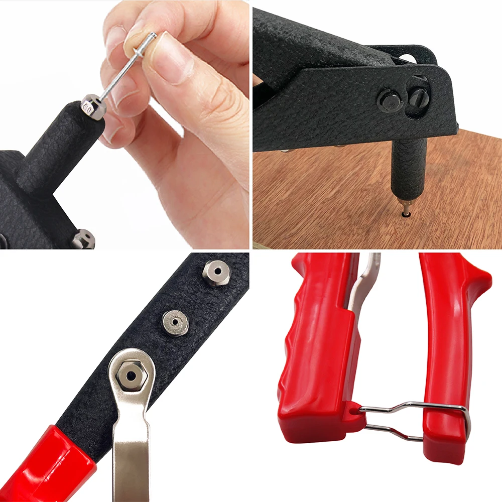 Rivet Gun Rivet Nut Tool Double Handle Hand Stainless Steel Manual For M2.4 M3.2 M4 M4.8