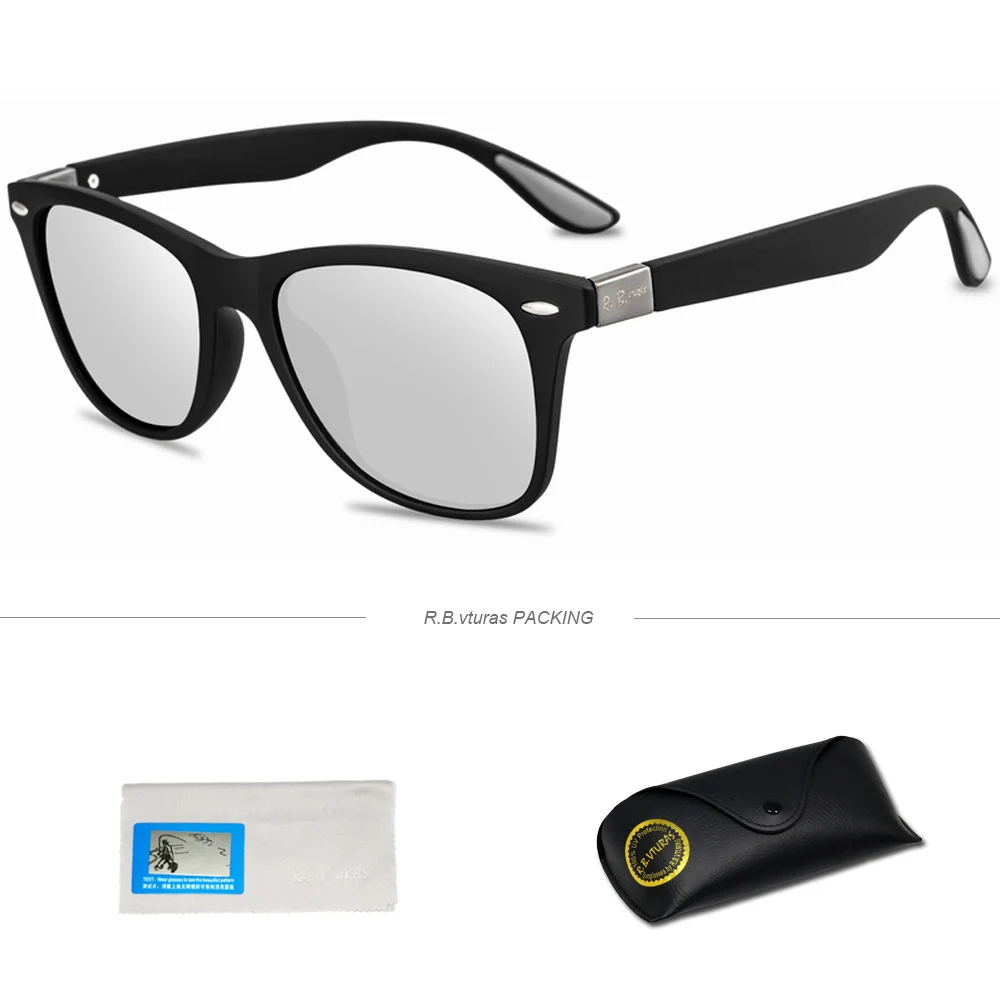 Новинка, поляризованные солнцезащитные очки для мужчин и женщин, фирменный дизайн, солнечные очки, UV400, мужские очки для вождения, кожаный чехол - Цвет линз: R6