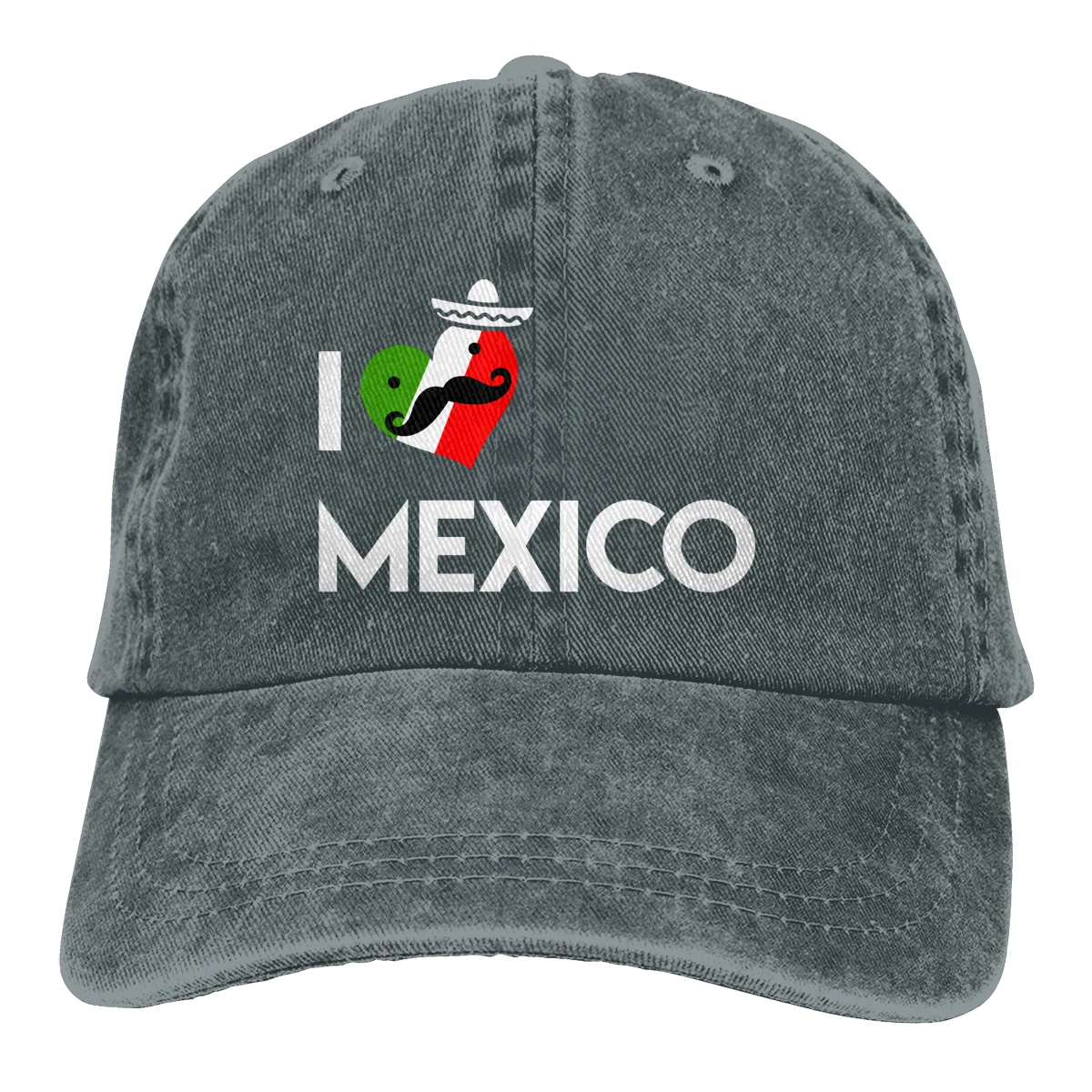 Я люблю Мехико Casquette натуральный унисекс Мужские Женские деним Strapback бейсболка Регулируемая Гольф папа шляпа