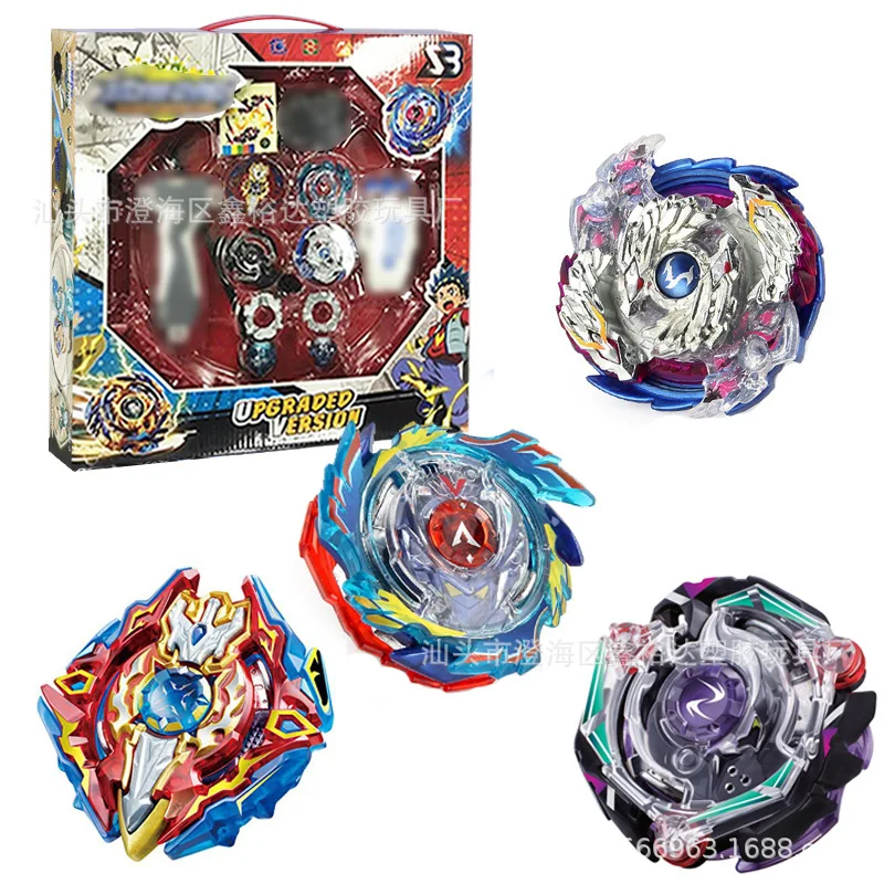 

Cross Border Burst Generation Battle Spinner Handle Emission Athletic zhan dou pan Combination Gold Set Beyblade Gyro Toy