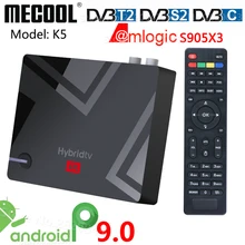 Mecool K5 Amlogic S905X3 الذكية الروبوت 9.0 التلفزيون مربع DVB S2 DVB T2 DVB C 2GB RAM 16GB ROM 2.4G 5G WiFi بلوتوث 4K HD تعيين كبار مربع