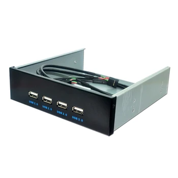 

4 Ports USB 2.0 Front Panel USB Hub Splitters Adapter USB 2.0 Hub USB-HUB Multiple Splitter Hubs 5.25 Driver Bay for PC Computer