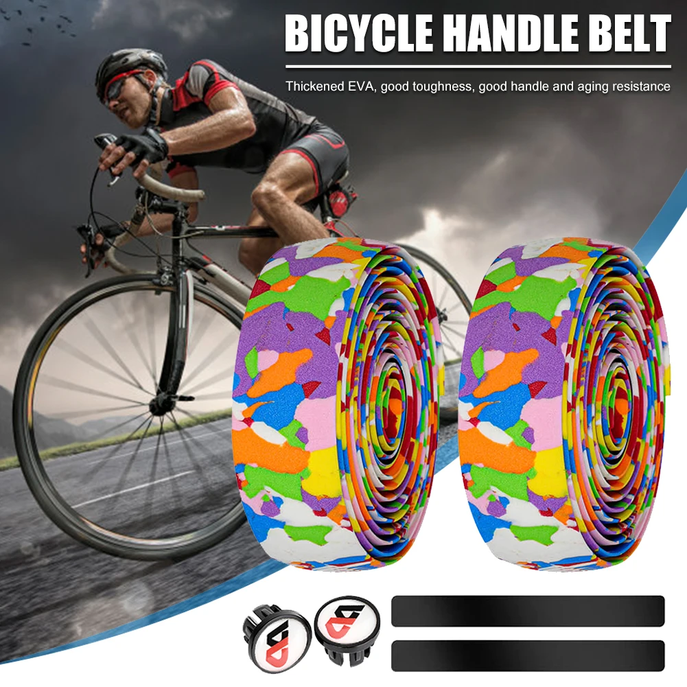 6pcs Bicycle Wrap Tape Road Bike Handlebar Strap with Bar Plug