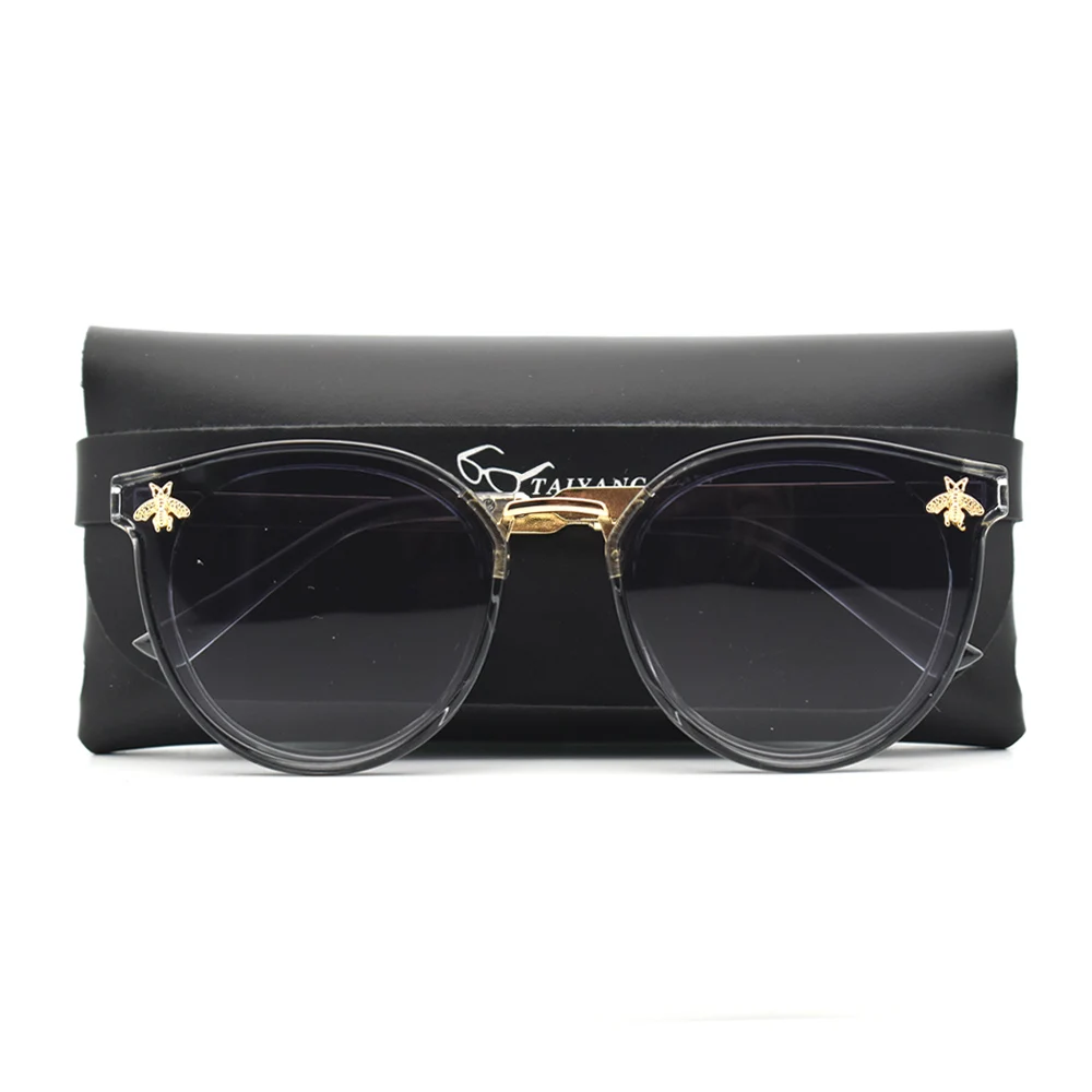 Trendy Round Designer Bee Sunglasses Women Men Fashion Mirror Gradient Sun Glasses Retro Eyewear UV400 Oculos De Sol Gafa 3