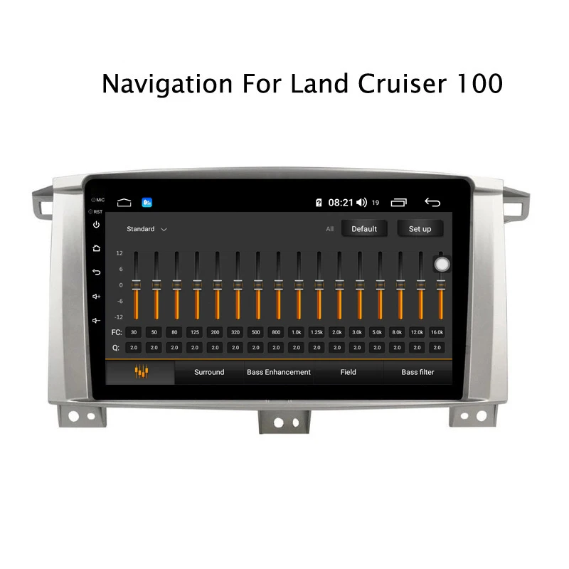 Best Ectwodvd 9inch Andriod 8.1 Car DVD GPS For Toyota LC 100 Land Cruiser 100 4G RAM 64G ROM CarPlay DSP 4G LTE with WIFI 4