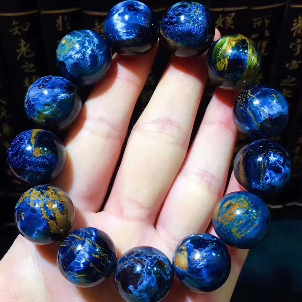 

18.2mm Natural Blue Pietersite Gemstone Round Beads Stretch Bracelet From Namibia Healing Best Gift AAAAA Drop Shipping