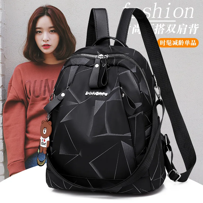 

2019 New Style Backpack Women's Trend Korean-style Versitile Fashion School Bag Travel Oxford Cloth Backpack