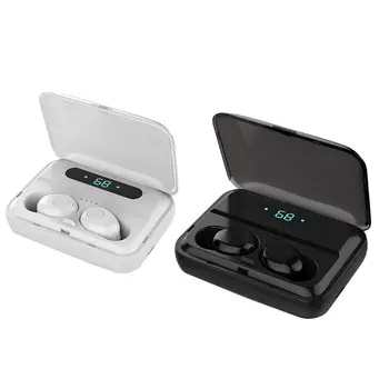 

F9-5 TWS Bluetooth Earphone 6D Stereo Mini Wireless Earbuds LED Display Wireless Earphones with Dual Mic Charging bin