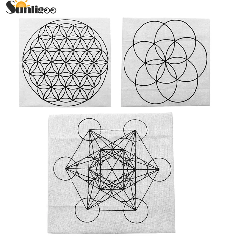 Sunligoo 1 шт. цветочный Рисунок жизни/куб Метатрона/семя жизни Сакральная Геометрия с украшением в виде кристаллов сетки срачица чакра камни декор