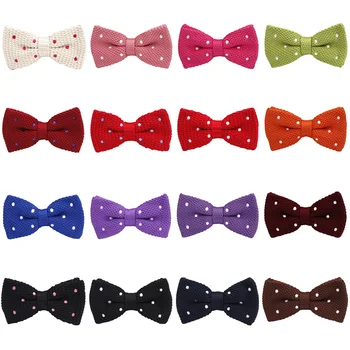 

Mens Pre-tied Bowtie Wedding Party Polka Dots Bow Tie Adjustable Bow Ties QNTIE20003