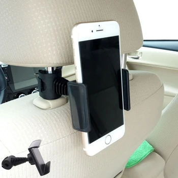

360° Rotating Car/Truck Back Seat Headrest Phone Mount Holder For Smartphone GPS L4MA