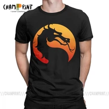 Mortal Kombat футболка с логотипом Mk11 популярная футболка для файтинга Мужская футболка из чистого хлопка новинка футболка с коротким рукавом Одежда подарок идея