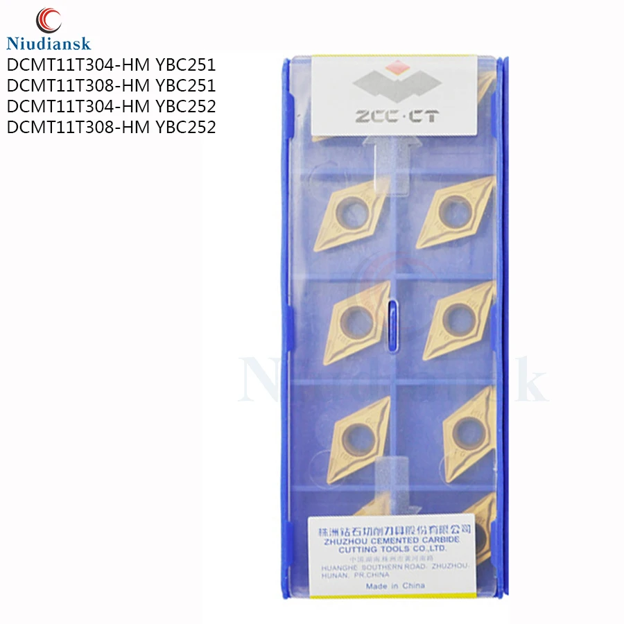 ZCC.CT 100% оригинальный DCMT11T304 DCMT11T308 HM YBC251 YBC252 карбидная вставка токарный инструмент