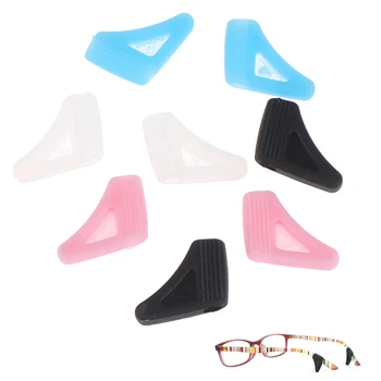 

4 Pairs Anti Slip Ear Hook Eyeglasses Holder Eyewear Solid Colour Grip Temple Tip Holder for Children Sunglasses Reading Glasses