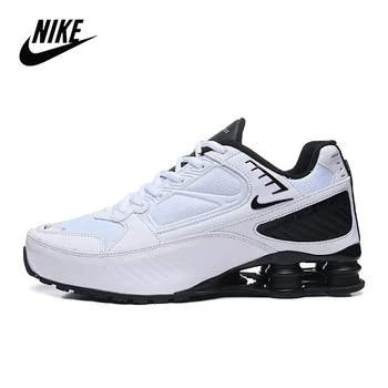 

Original Nike Shox R4 air column engraved men's sports running shoes size 40-45 black and white